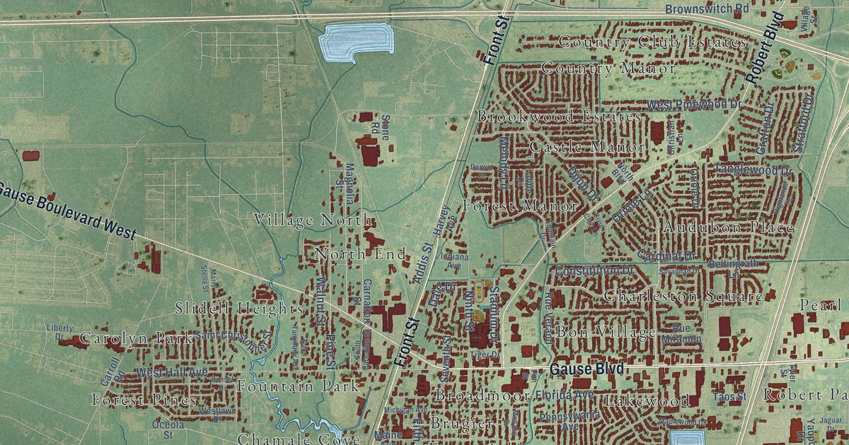 Map of Slidell, Louisiana in 2026