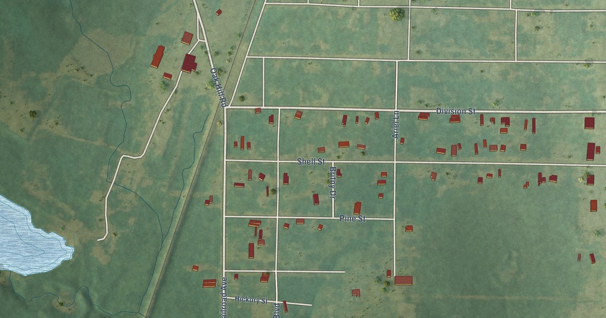 Map of South Mansfield, Louisiana in 2026