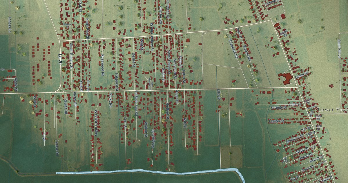 Map of South Vacherie, Louisiana in 2026