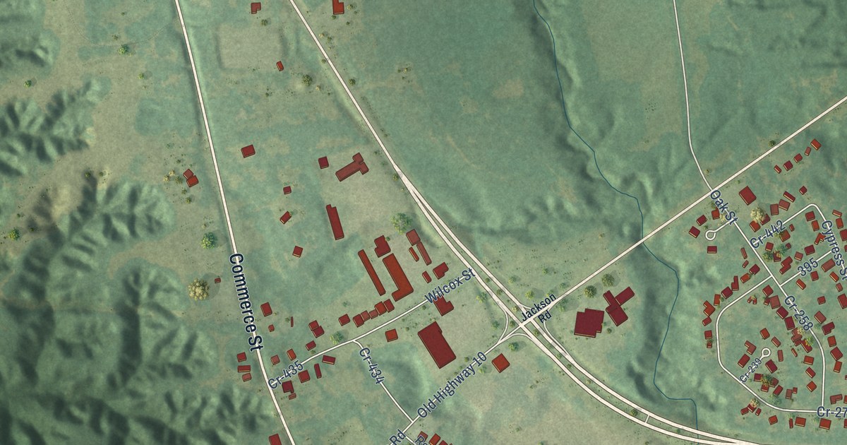Map of St. Francisville, Louisiana in 2026
