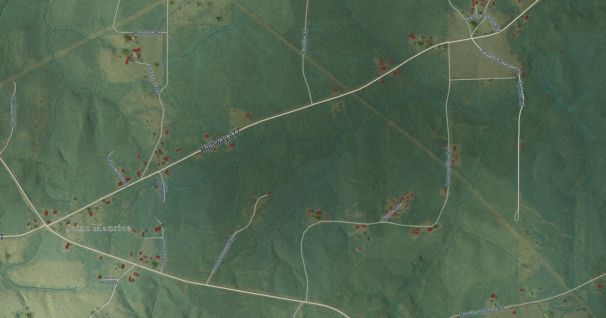 Map of St. Maurice, Louisiana in 2026