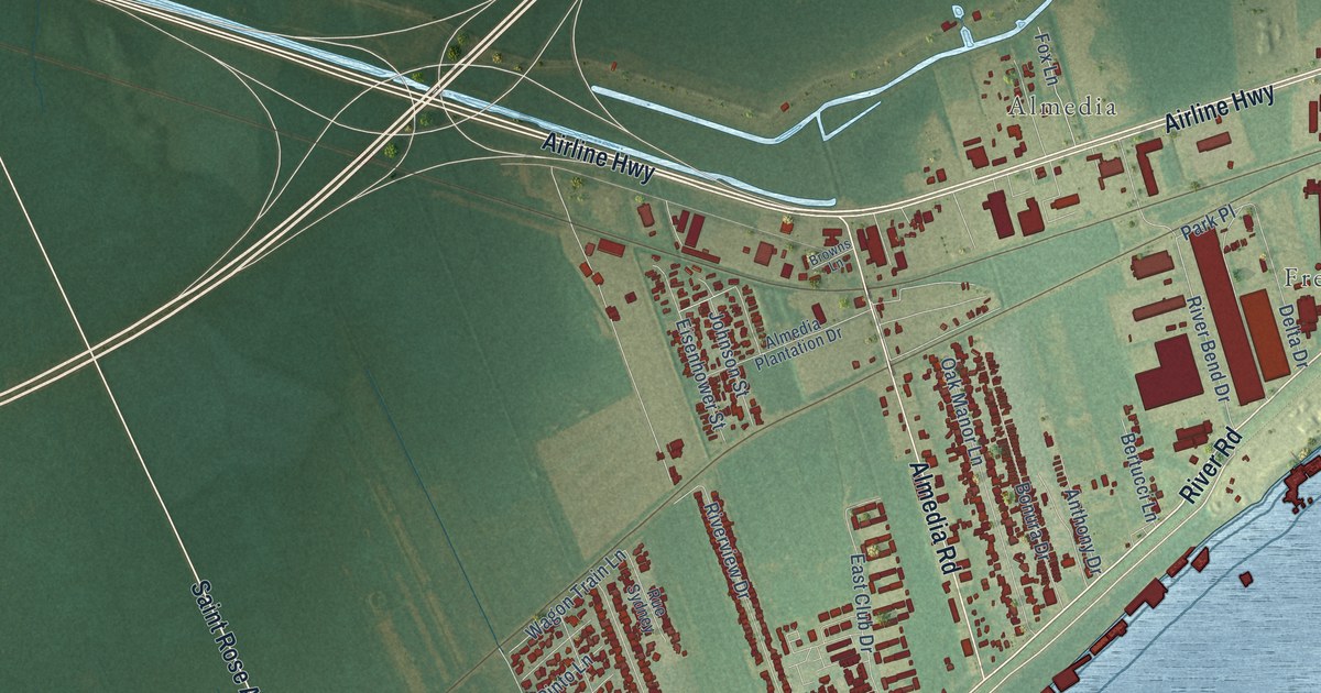 Map of St. Rose, Louisiana in 2026
