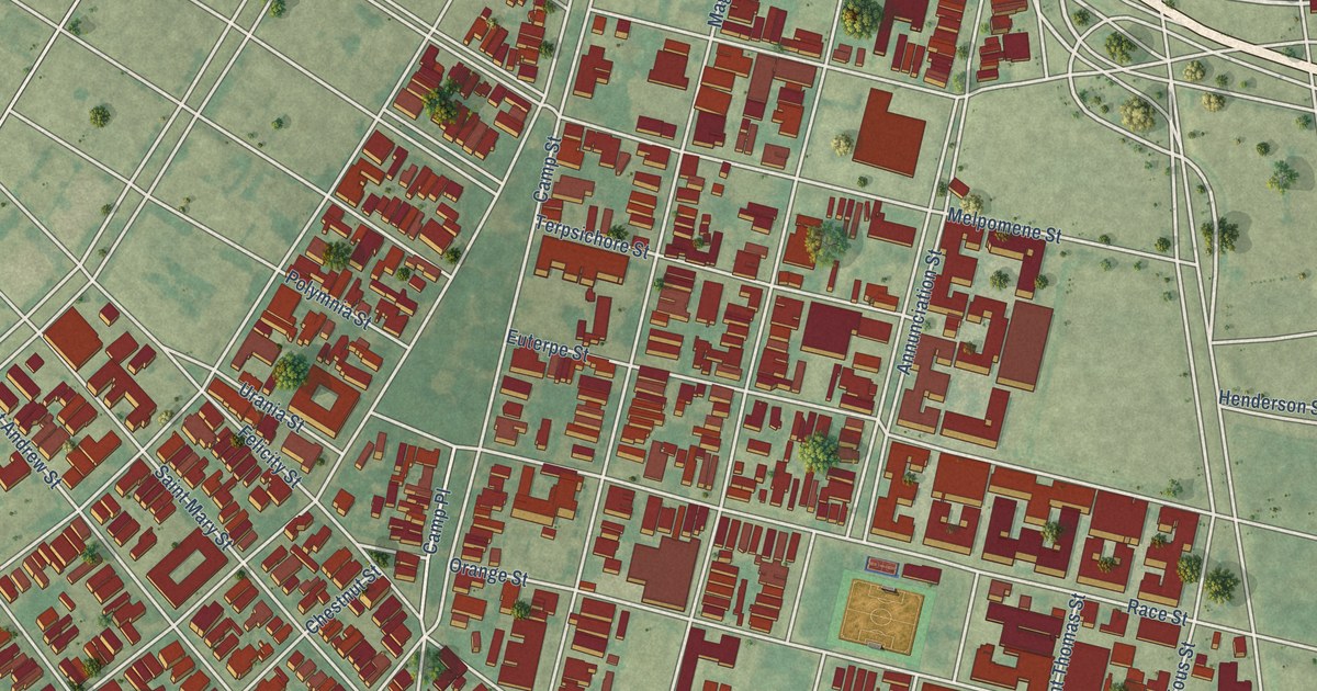 Map of St. Thomas Area – Lower Garden District, Louisiana in 2026