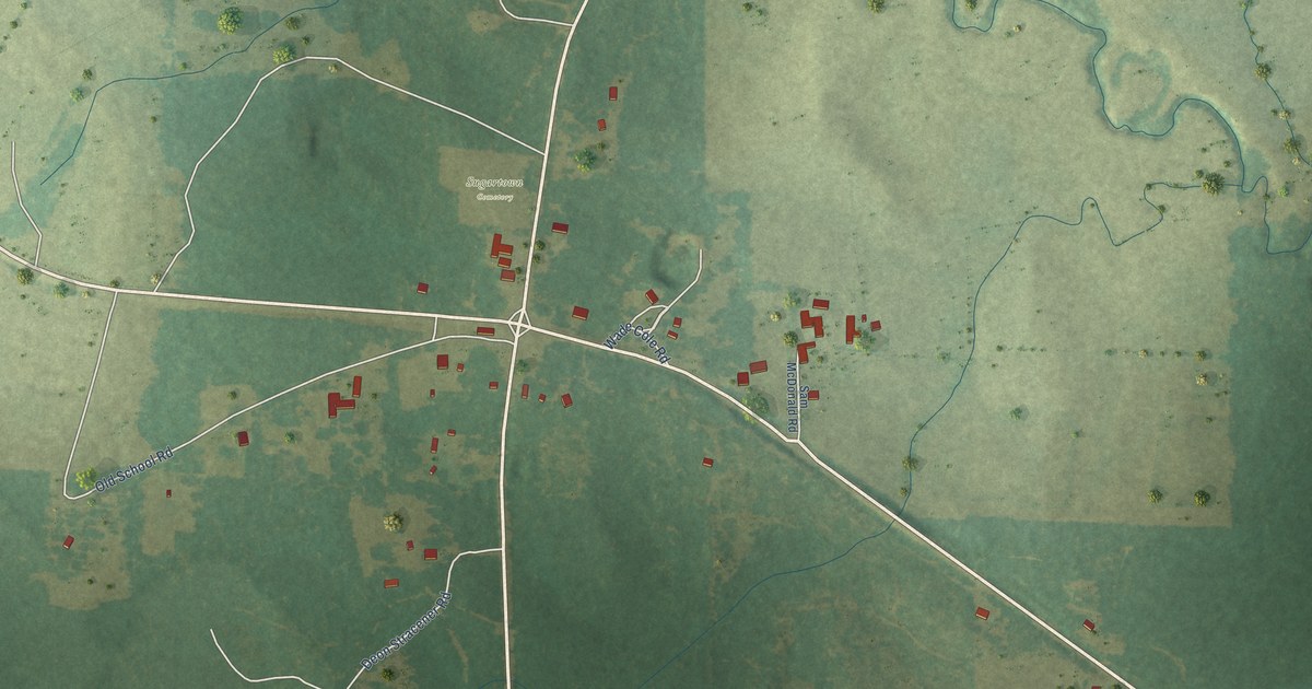 Map of Sugartown, Louisiana in 2026