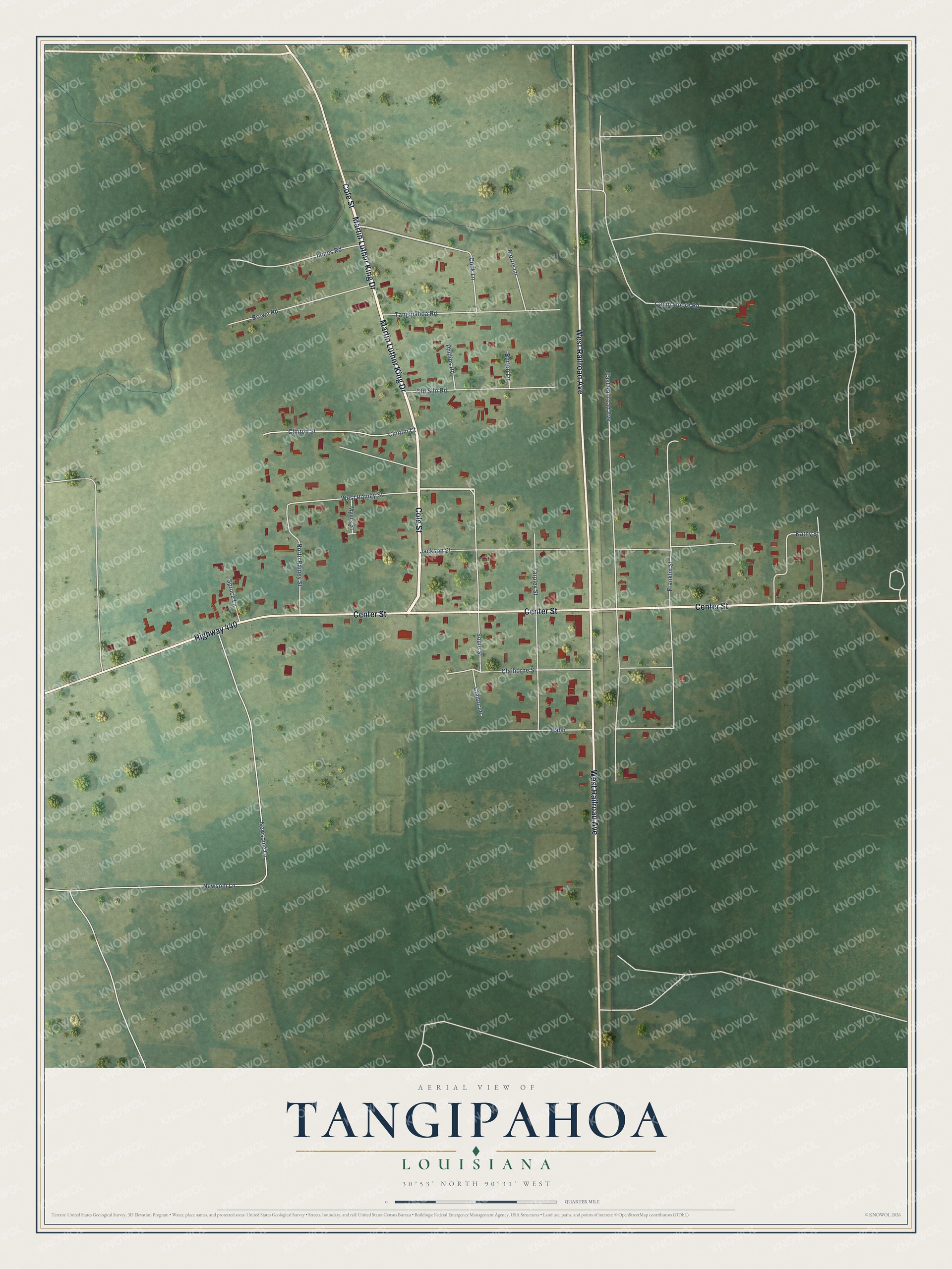 Watermarked full-map preview of Tangipahoa, Louisiana