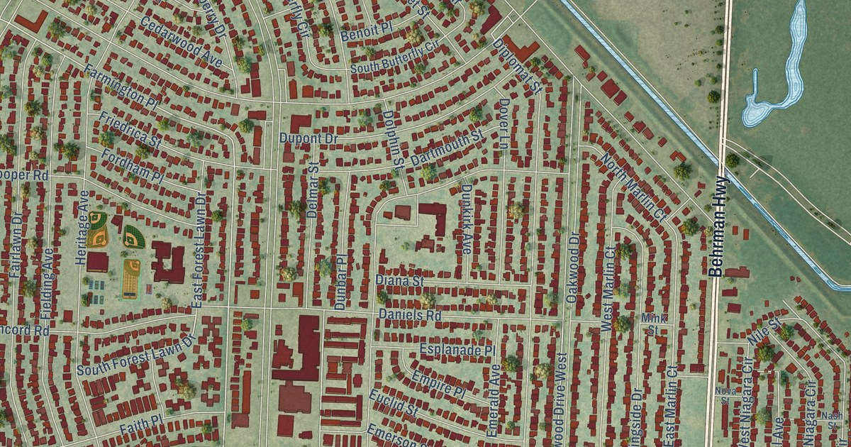 Map of Terrytown, Louisiana in 2026