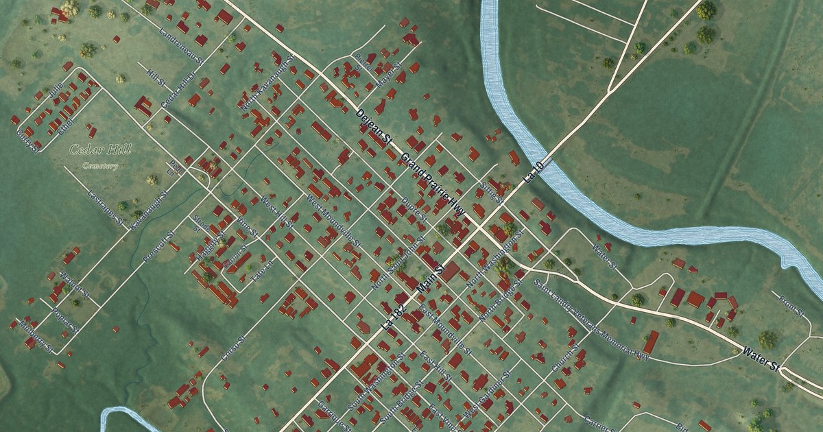Map of Washington, Louisiana in 2026