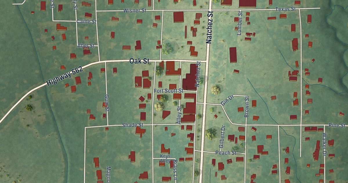 Map of Wisner, Louisiana in 2026