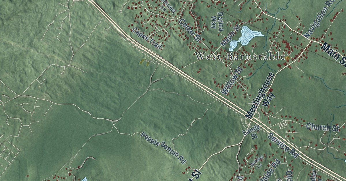 Detailed Map of Barnstable, Massachusetts