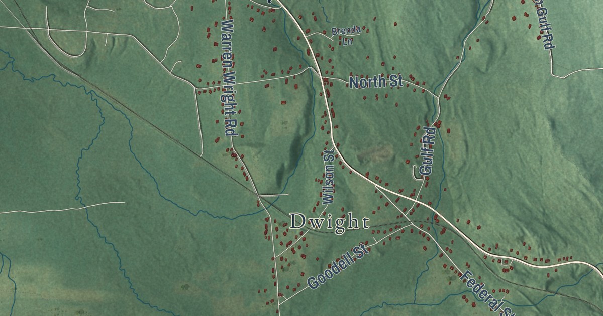 Detailed Map of Belchertown, Massachusetts
