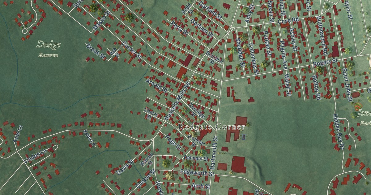 Map of Bliss Corner, Massachusetts in 2026