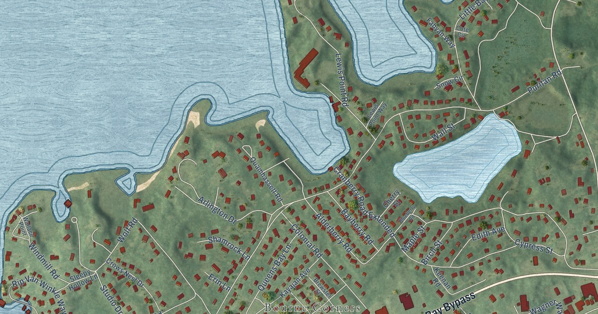 Map of Buzzards Bay, Massachusetts in 2026