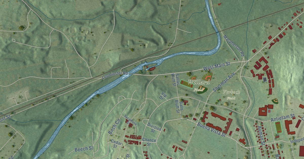 Map of Devens, Massachusetts in 2026