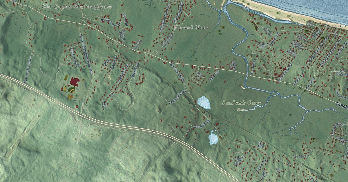 Map of East Sandwich, Massachusetts in 2026