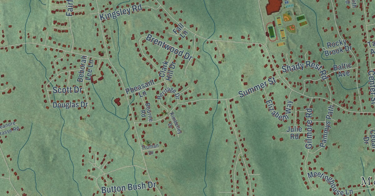 Detailed Map of Easton, Massachusetts