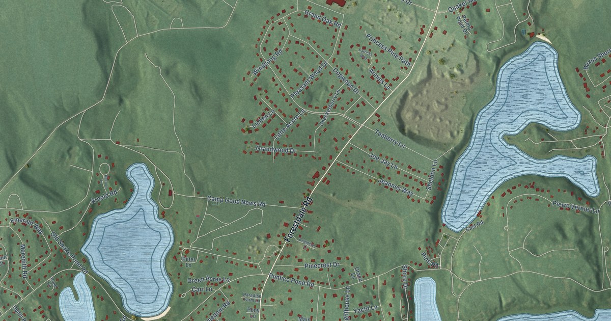 Map of Forestdale, Massachusetts in 2026