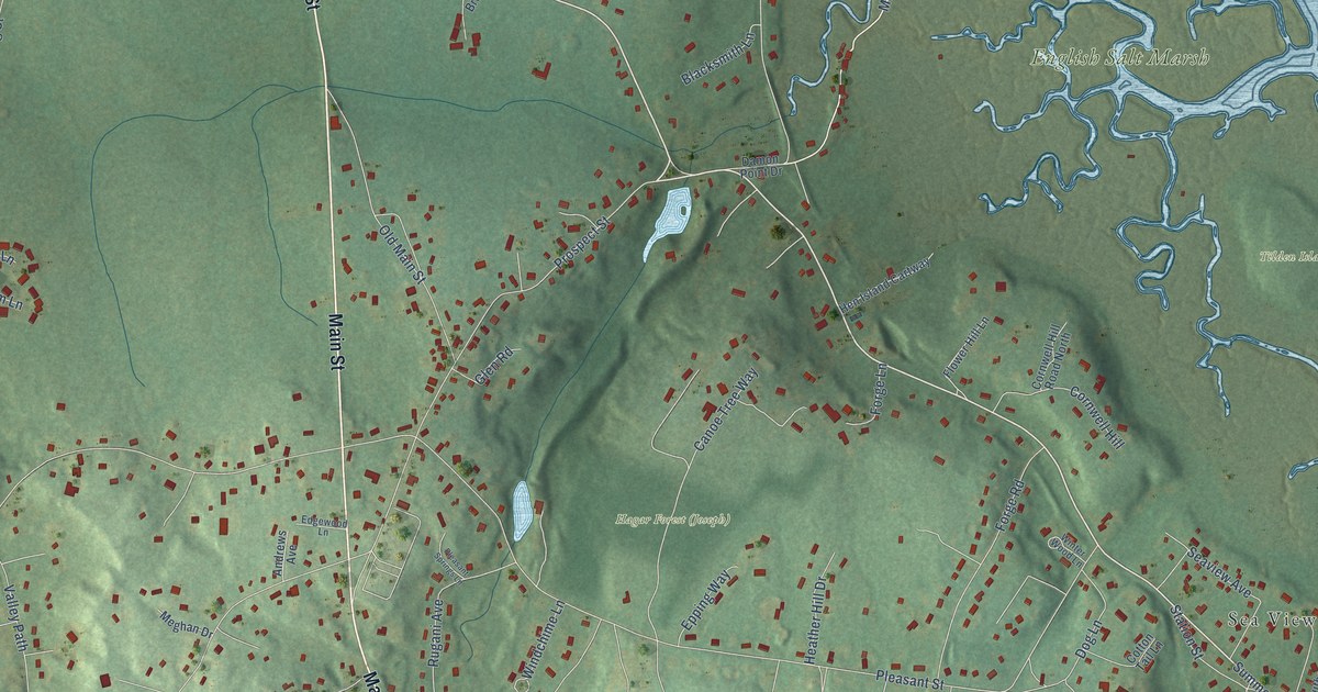 Map of Marshfield Hills, Massachusetts in 2026