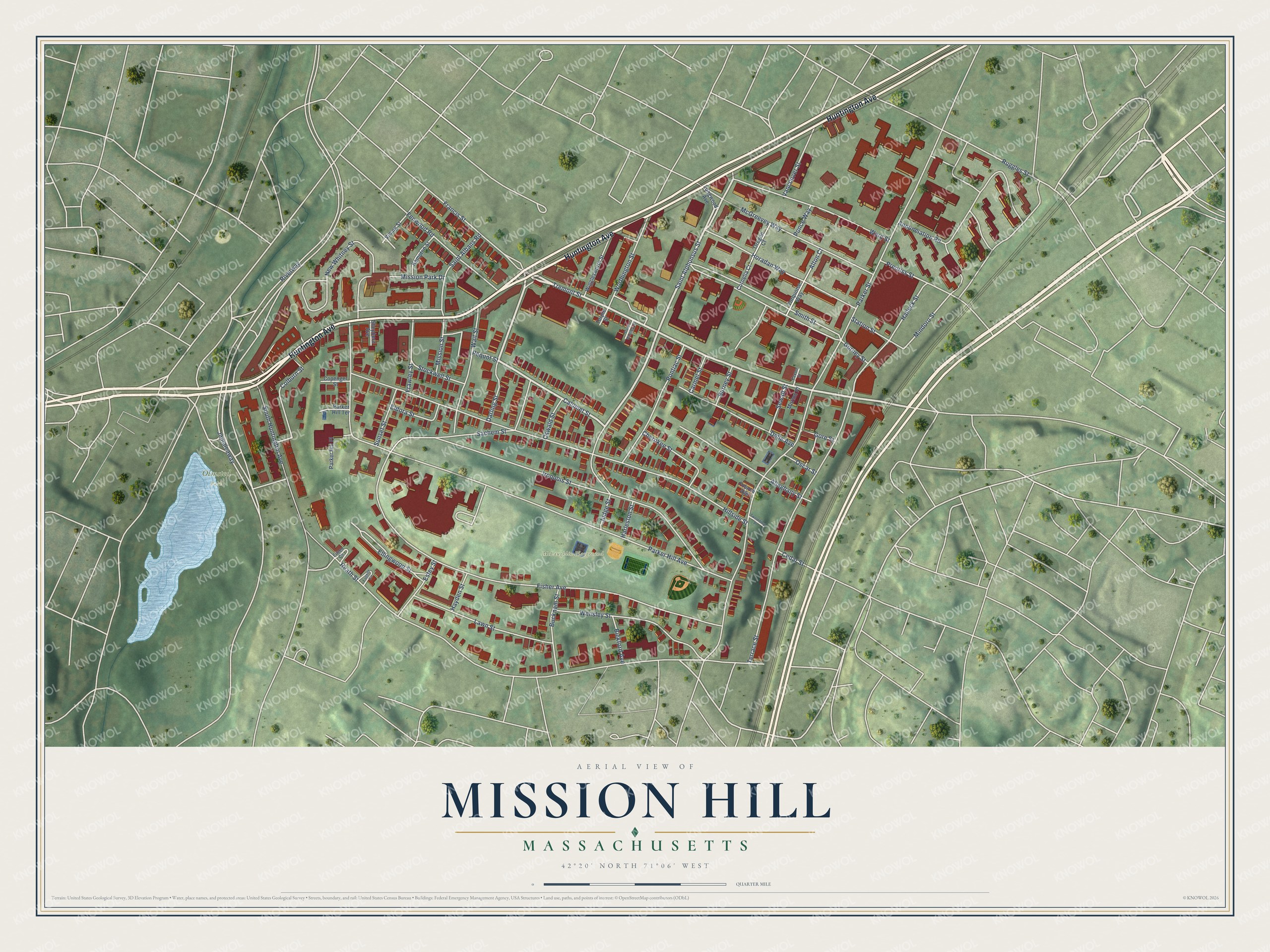 Watermarked full-map preview of Mission Hill, Massachusetts
