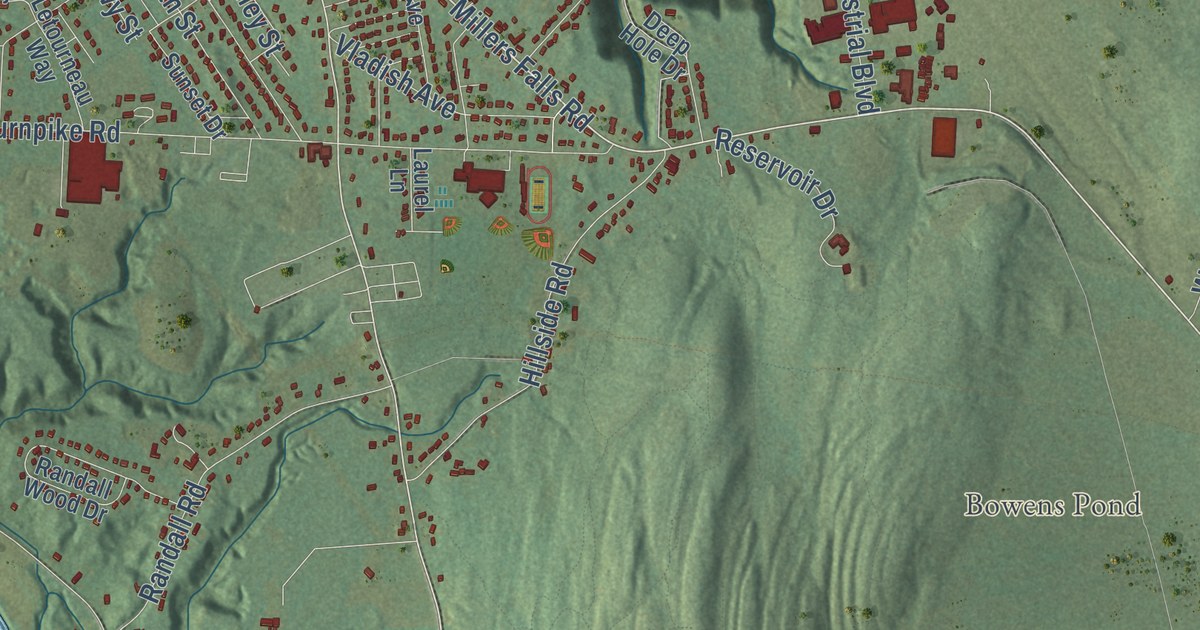 Detailed Map of Montague, Massachusetts