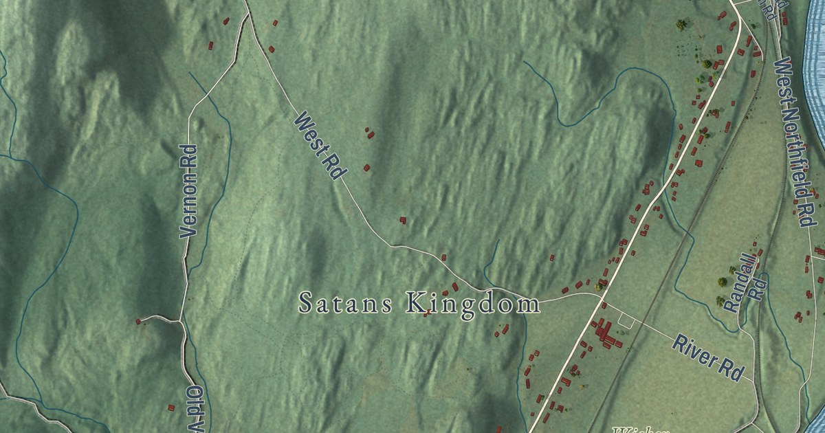 Detailed Map of Northfield, Massachusetts