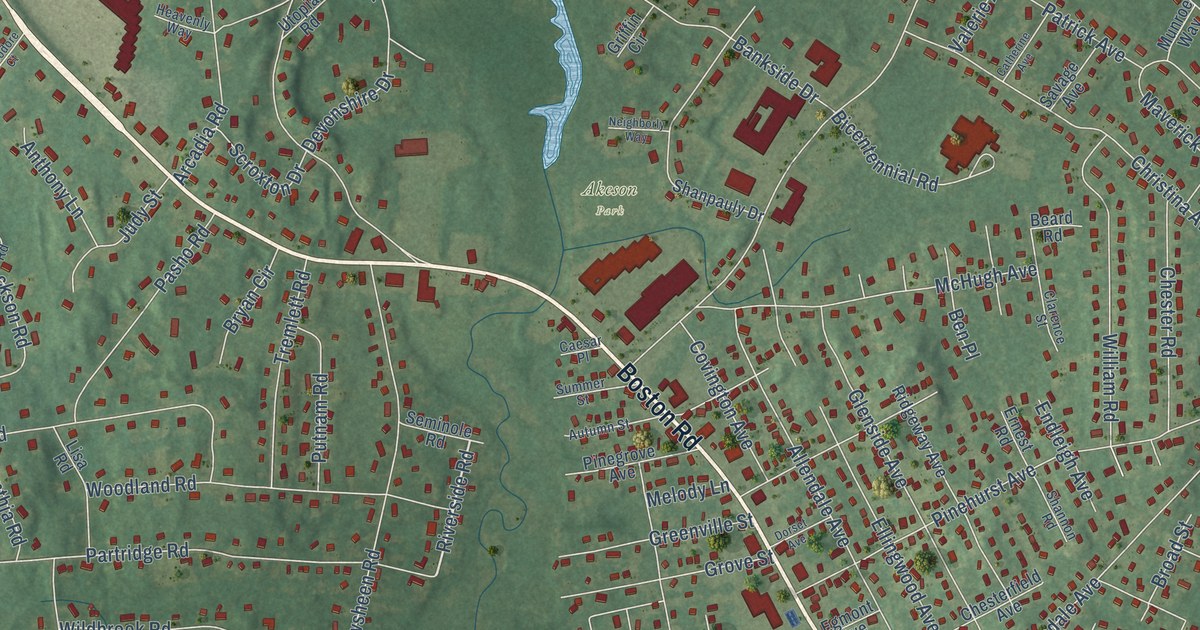 Map of Pinehurst, Massachusetts in 2026