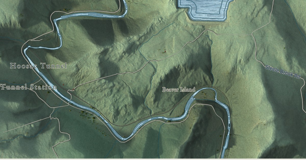Detailed Map of Rowe, Massachusetts
