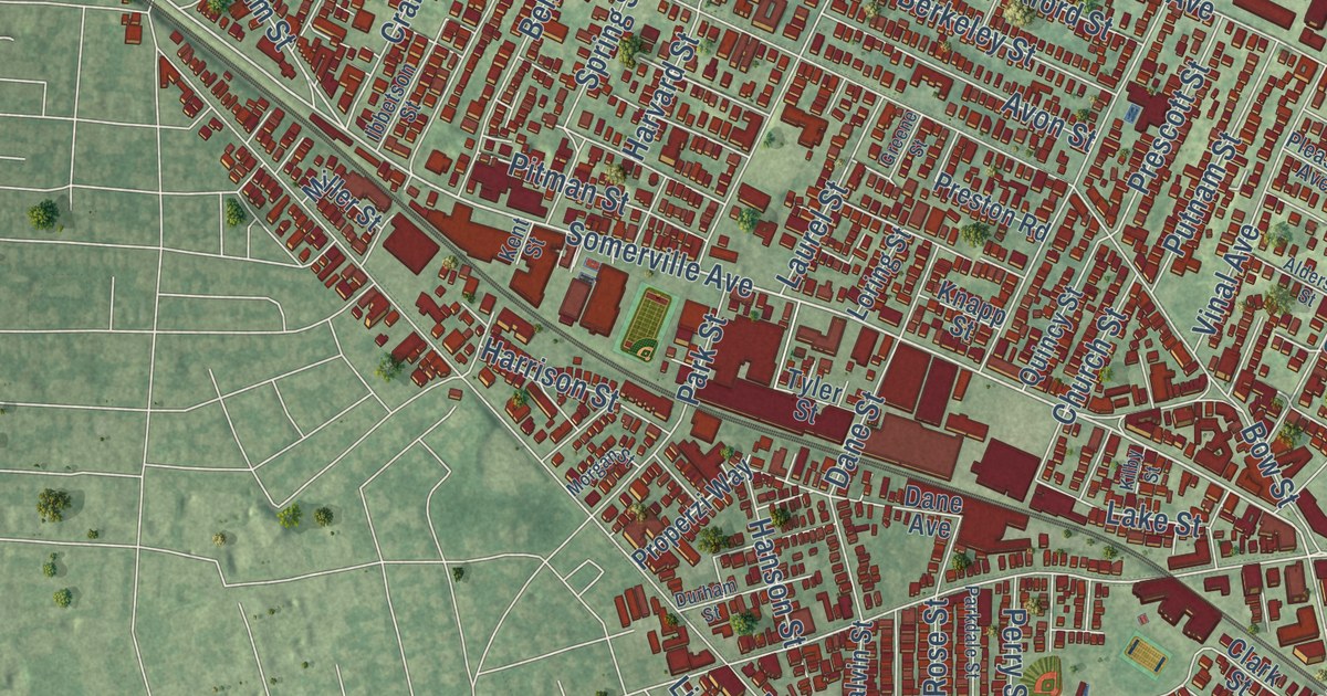Detailed Map of Somerville, Massachusetts