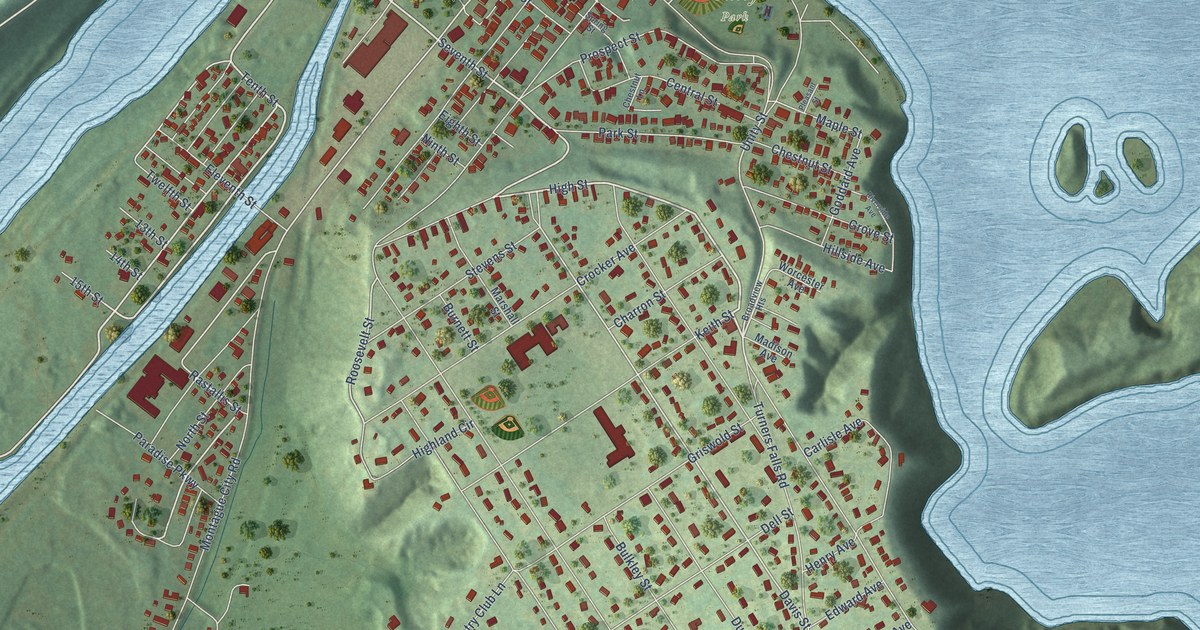 Map of Turners Falls, Massachusetts in 2026