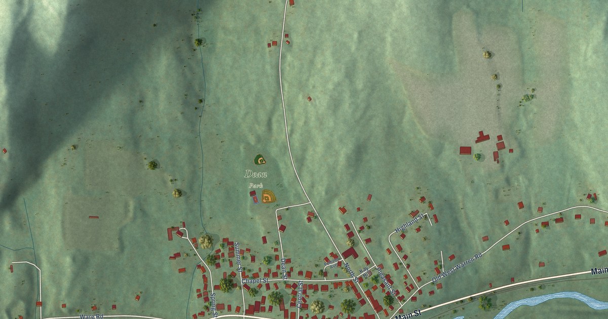 Map of West Warren, Massachusetts in 2026