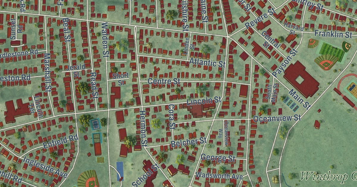 Detailed Map of Winthrop, Massachusetts