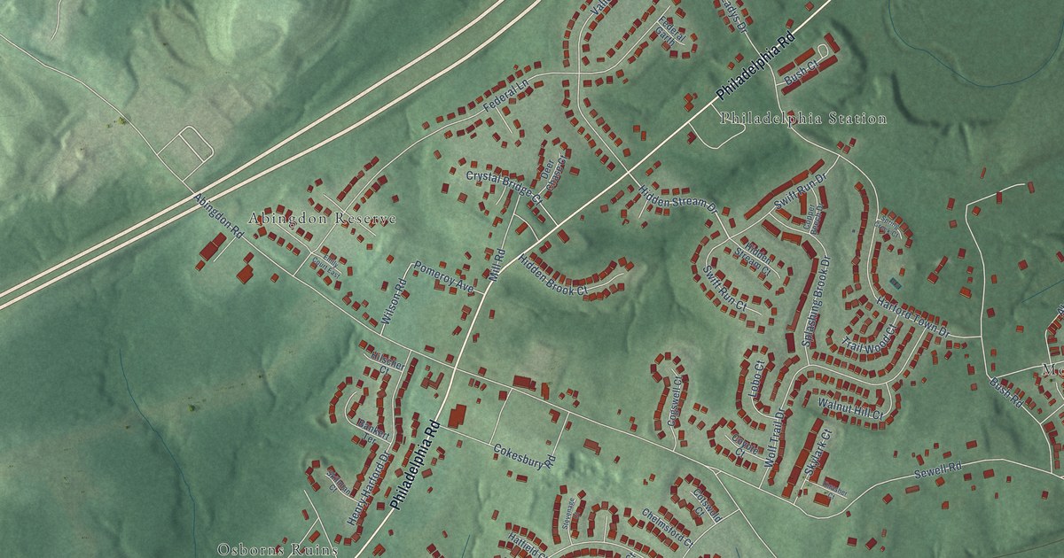 Map of Abingdon, Maryland in 2026