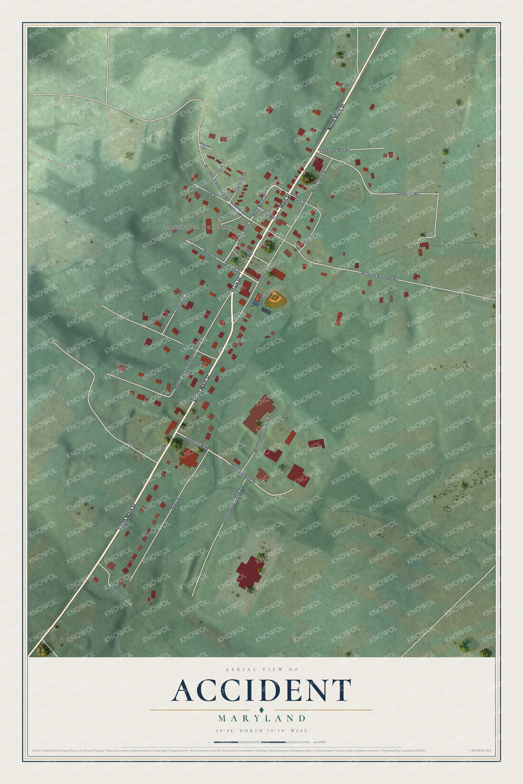 Watermarked full-map preview of Accident, Maryland