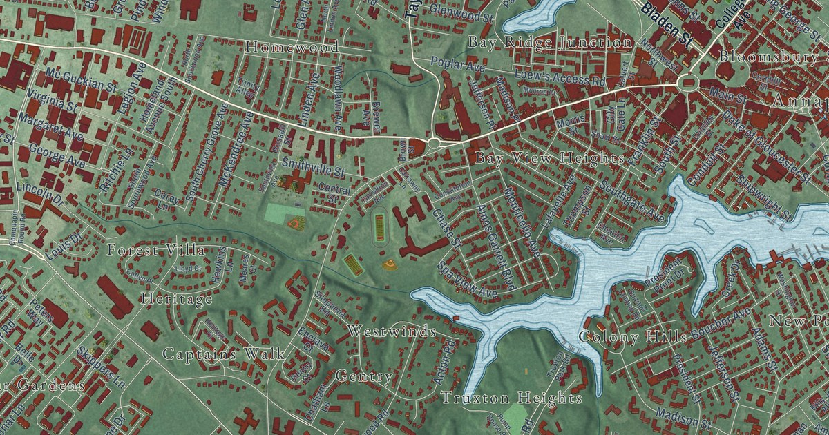 Map of Annapolis, Maryland in 2026