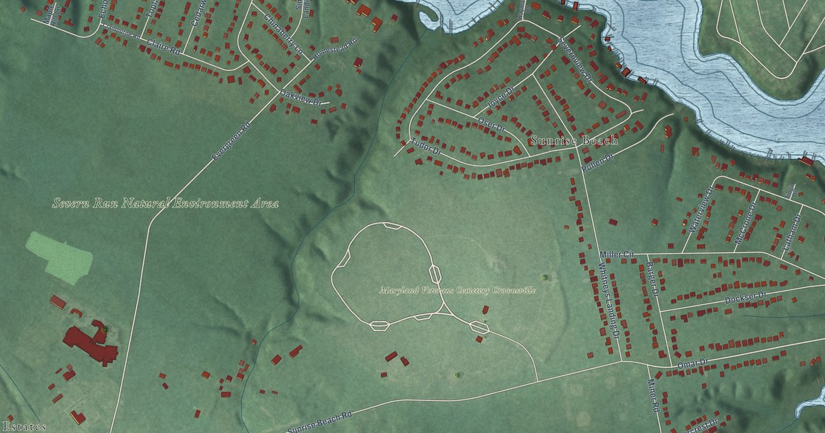 Map of Arden on the Severn, Maryland in 2026