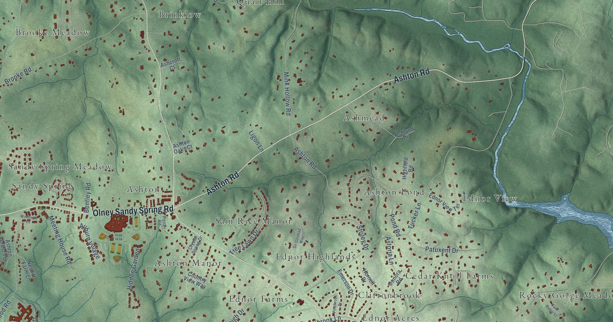 Map of Ashton-Sandy Spring, Maryland in 2026