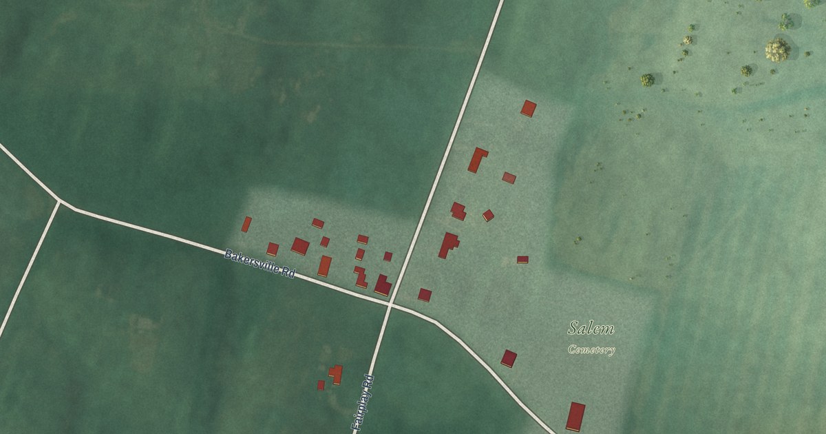 Map of Bakersville, Maryland in 2026