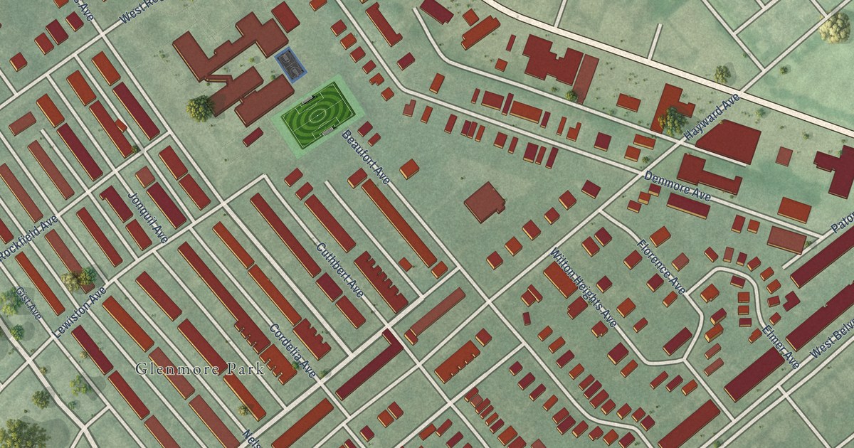 Map of Arlington, Baltimore, Maryland in 2026
