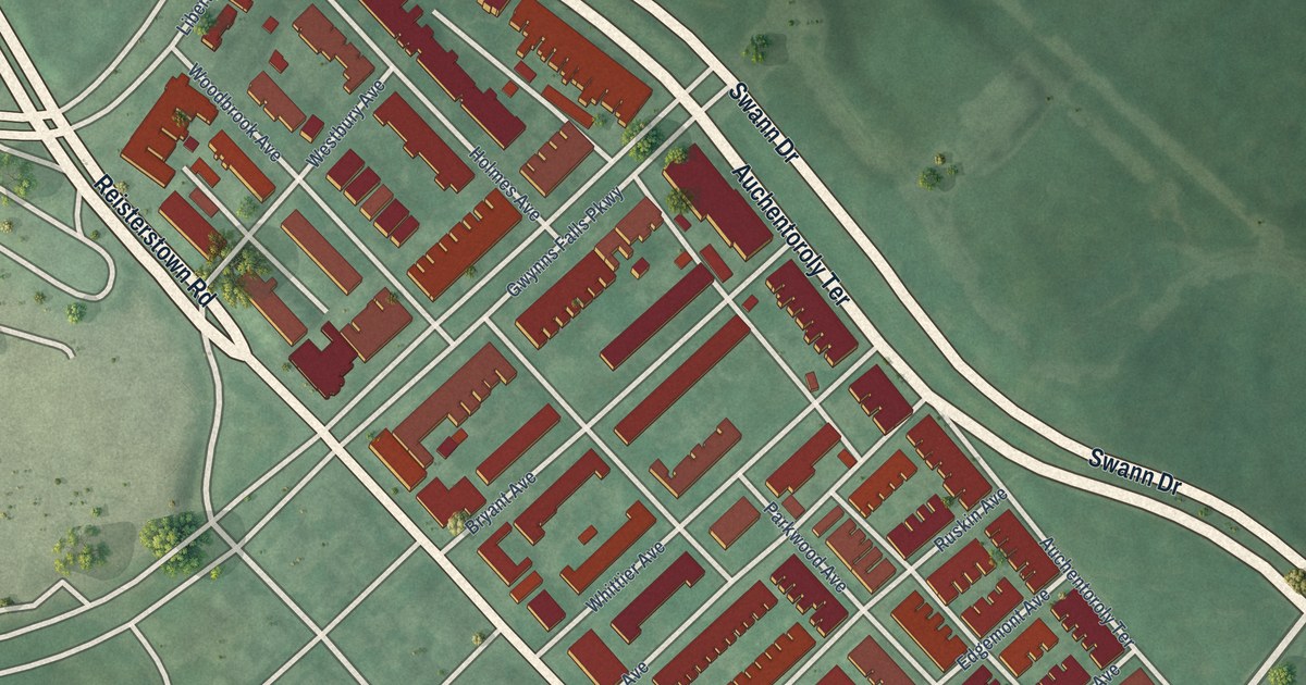 Map of Auchentoroly-Parkwood, Baltimore, Maryland in 2026