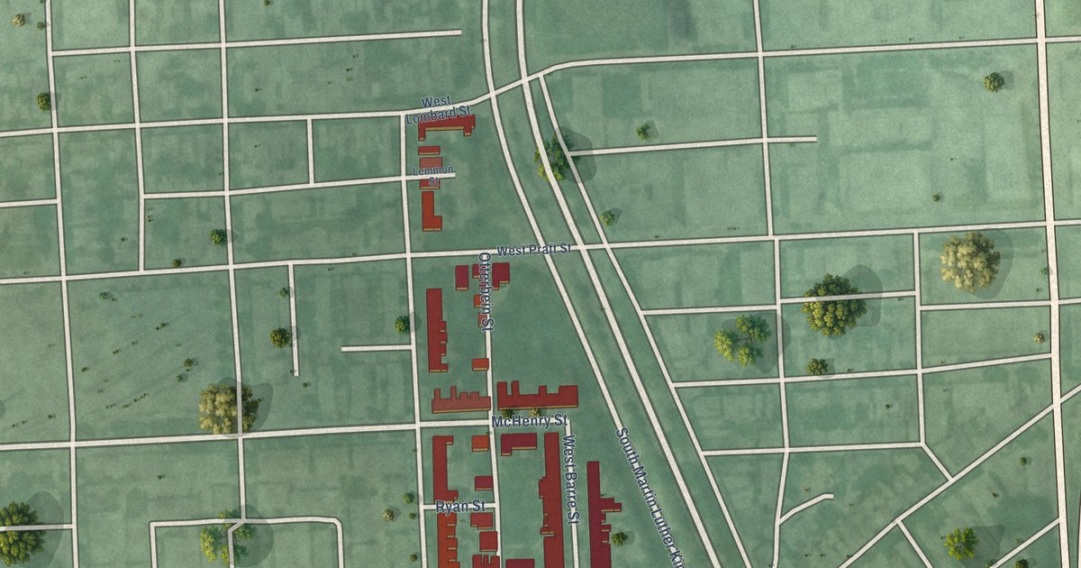 Map of Barre Circle, Baltimore, Maryland in 2026