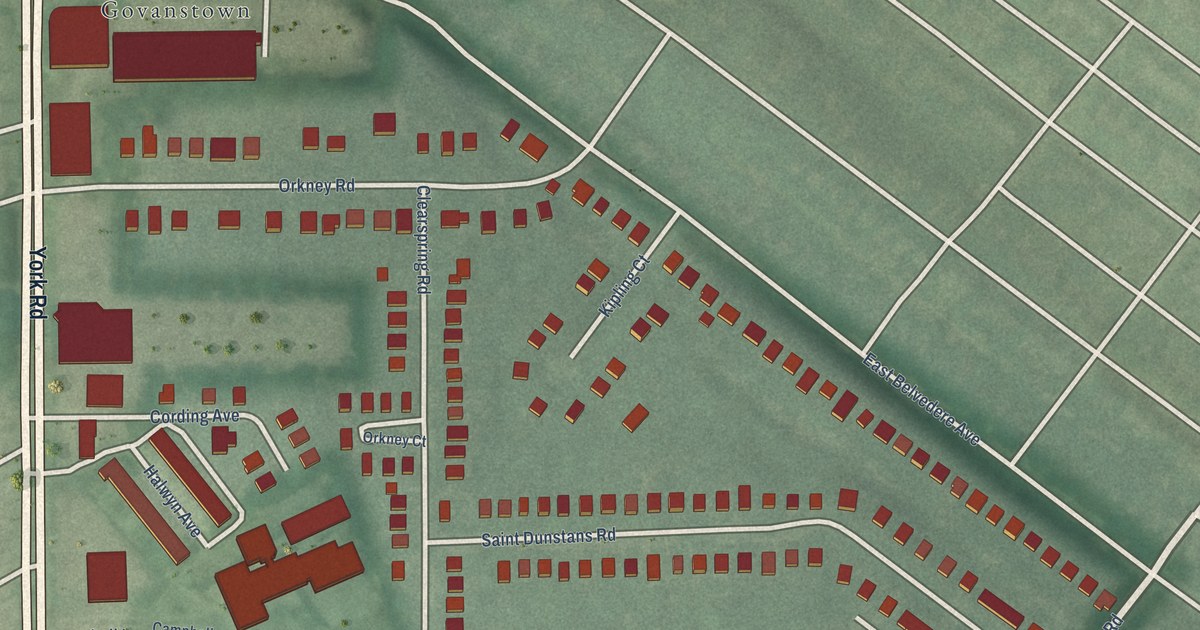 Map of Belvedere, Baltimore, Maryland in 2026