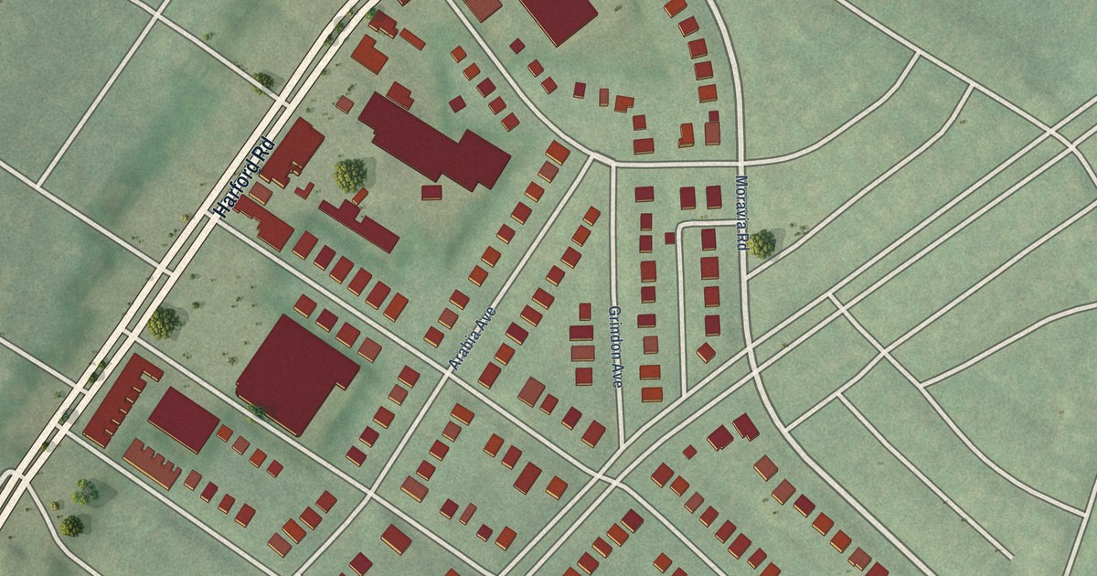 Map of Beverly Hills, Baltimore, Maryland in 2026