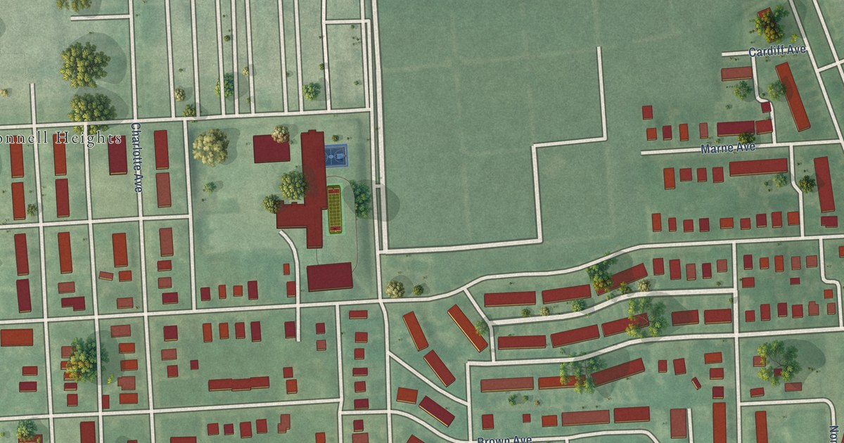 Map of Broening Manor, Baltimore, Maryland in 2026