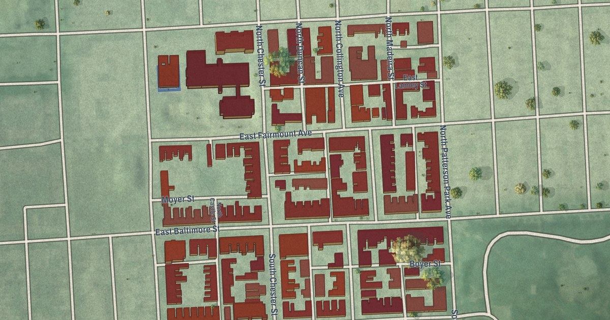 Map of Butchers Hill, Baltimore, Maryland in 2026