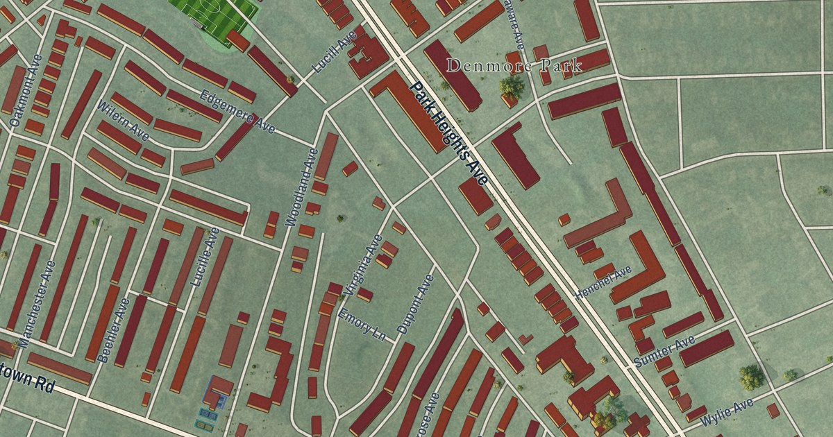 Map of Central Park Heights, Baltimore, Maryland in 2026