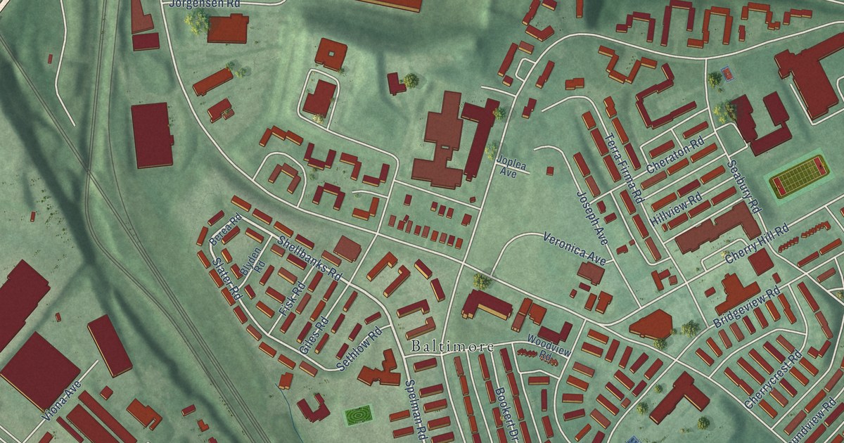 Map of Cherry Hill, Baltimore, Maryland in 2026