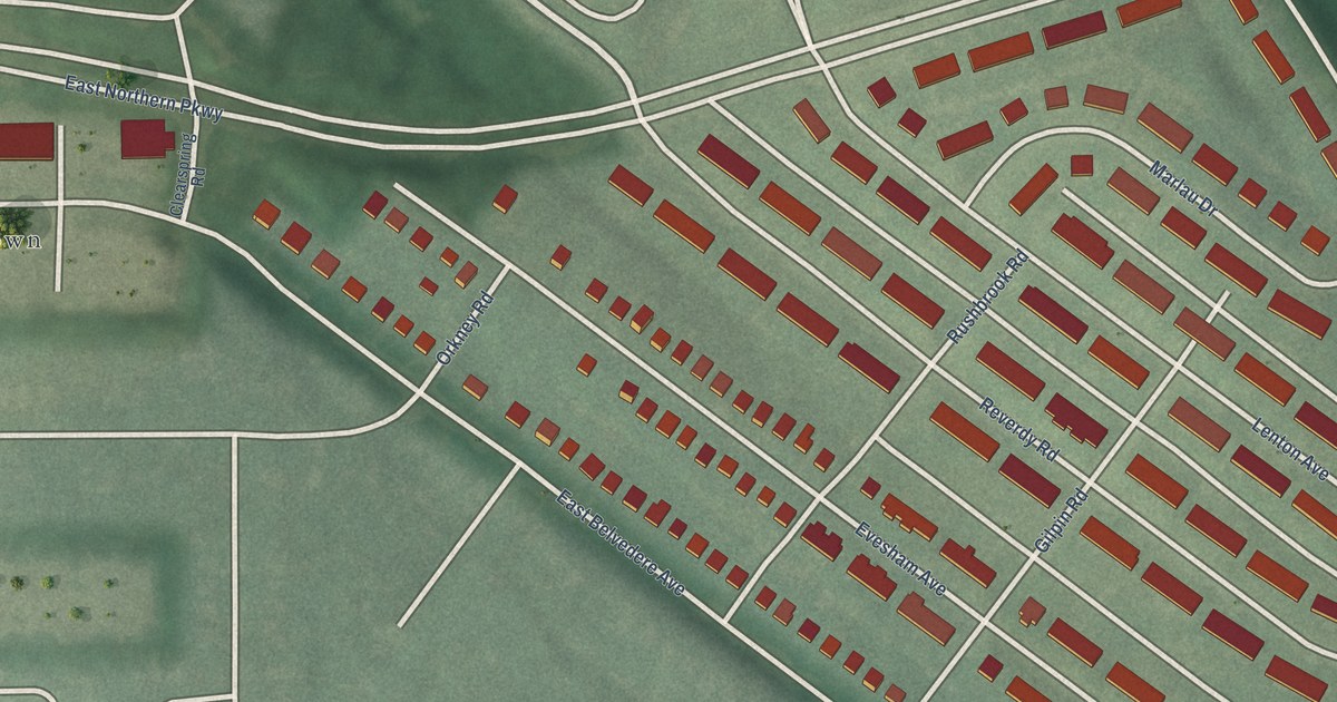 Map of Chinquapin Park, Baltimore, Maryland in 2026