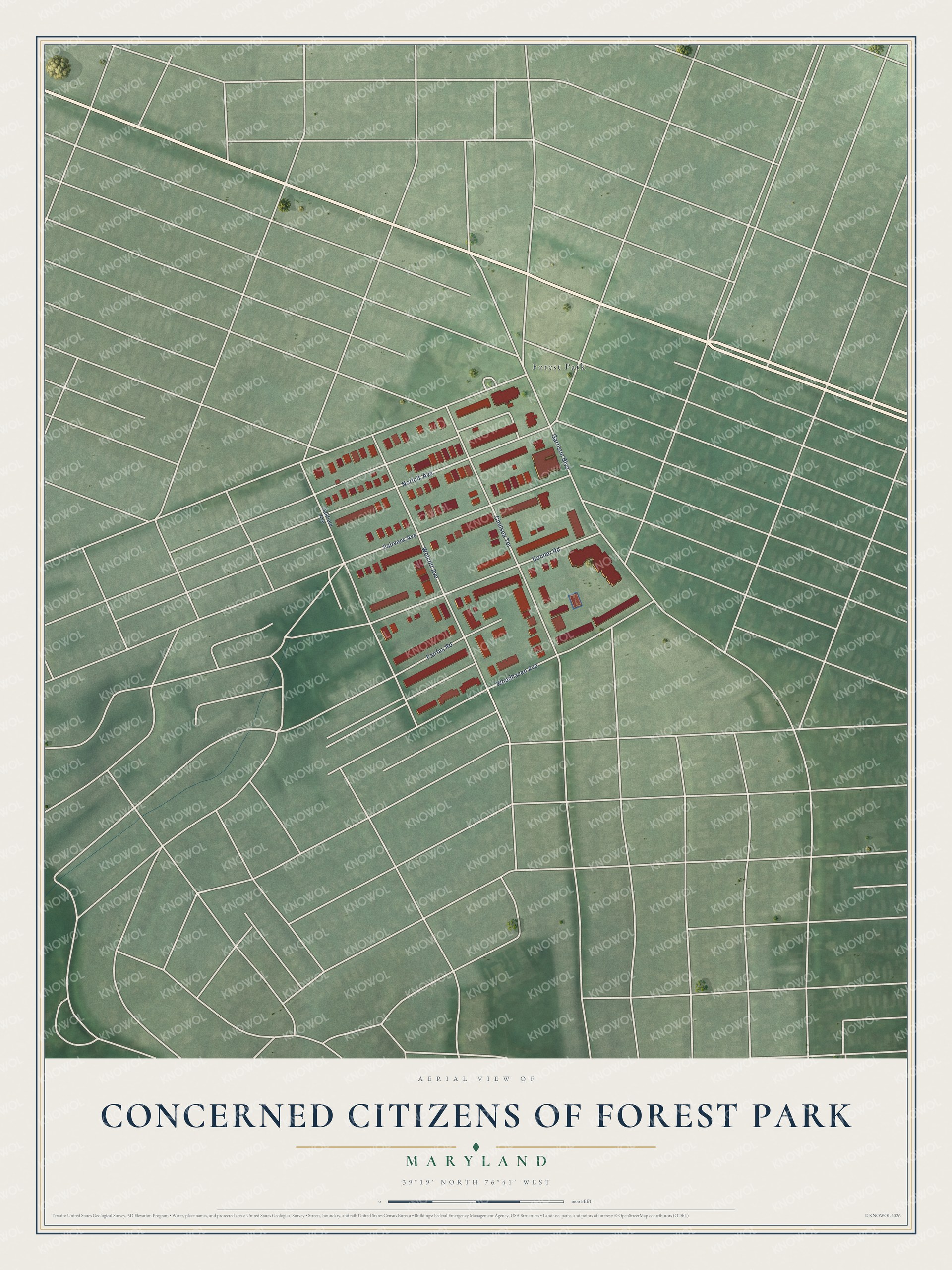 Watermarked full-map preview of Concerned Citizens of Forest Park, Maryland