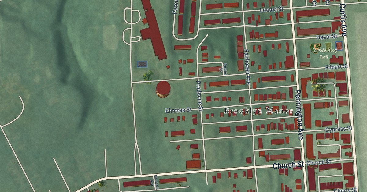 Map of Curtis Bay, Baltimore, Maryland in 2026