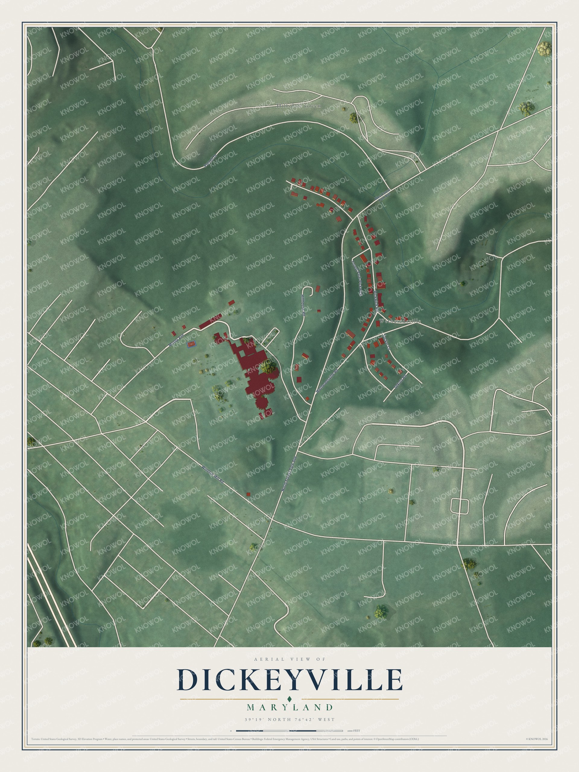 Watermarked full-map preview of Dickeyville, Maryland