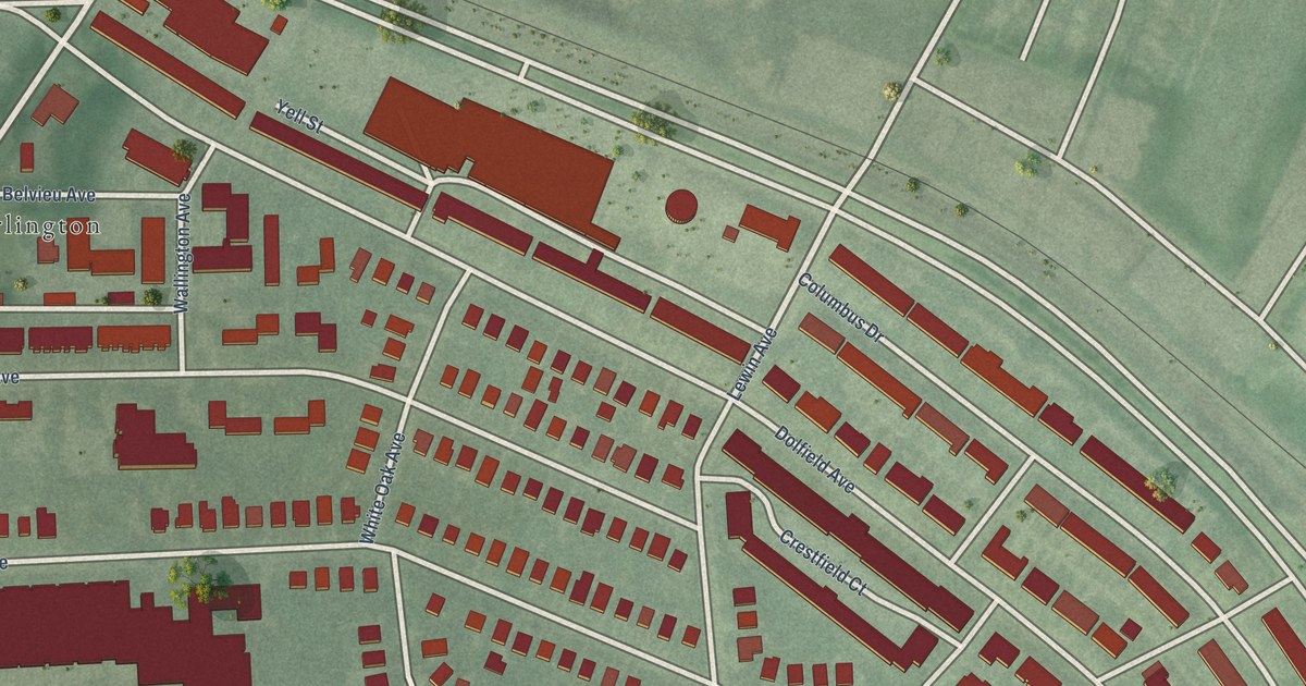 Map of Dolfield, Baltimore, Maryland in 2026